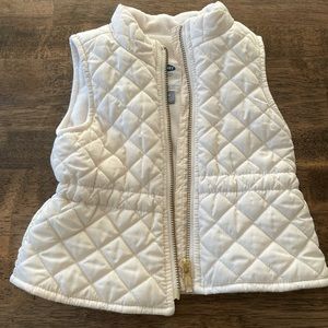 Old Navy ivory puffer vest